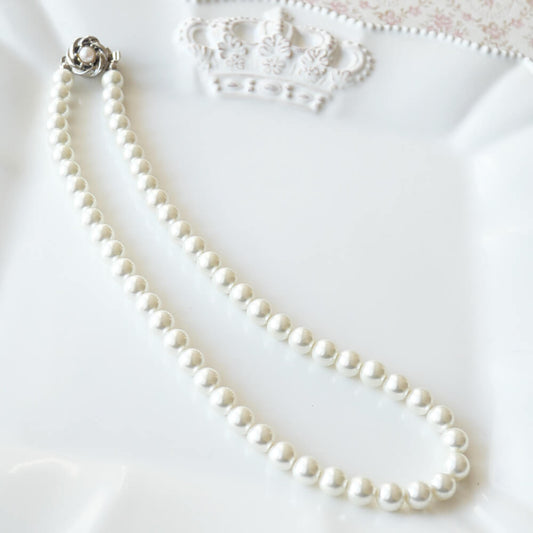 ガラスパール ネックレス 入卒園 7ミリ玉