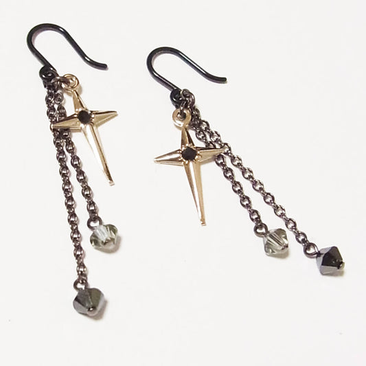 ノンアレルギー ゴールド ミニ クロス mini 樹脂ポスト ピアス 十字架