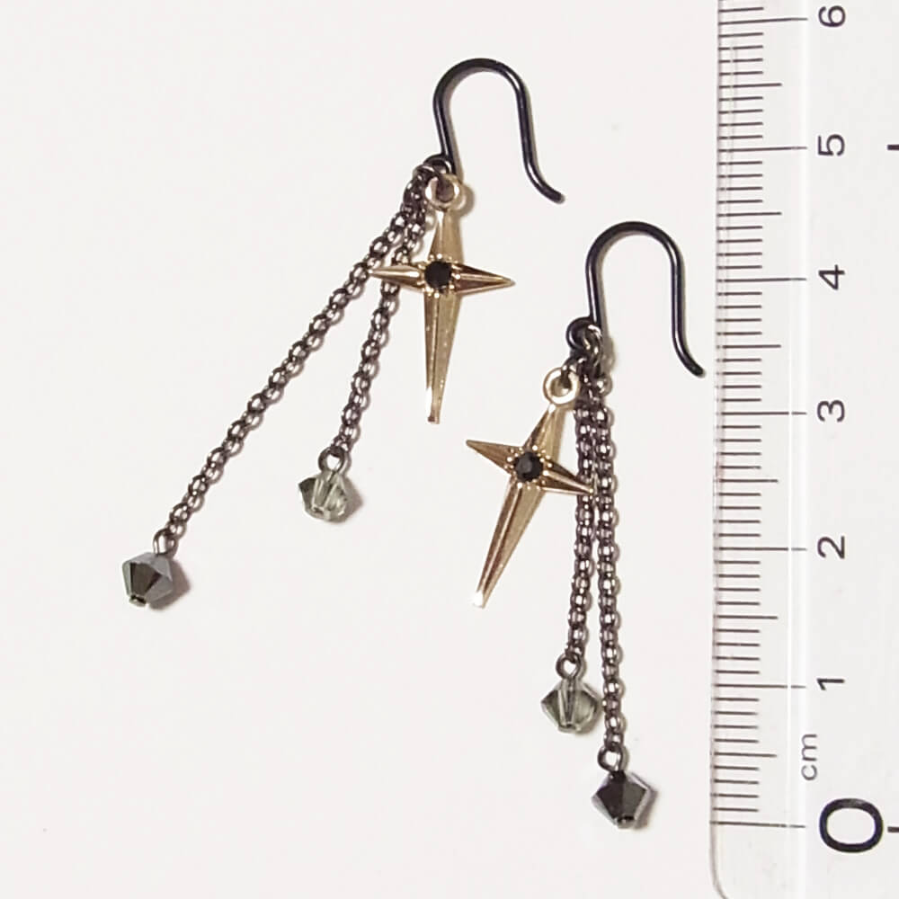 ノンアレルギー ゴールド ミニ クロス mini 樹脂ポスト ピアス 十字架