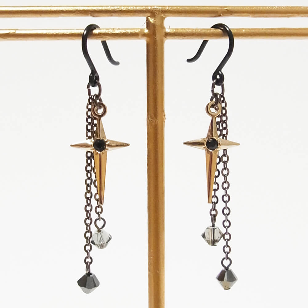 ノンアレルギー ゴールド ミニ クロス mini 樹脂ポスト ピアス 十字架