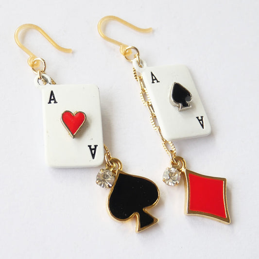 ピアス 樹脂ポスト トランプ カード