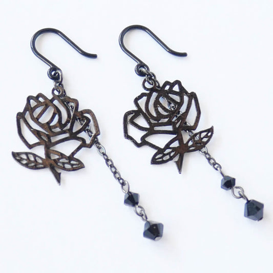 Shadow-like stained glass roses