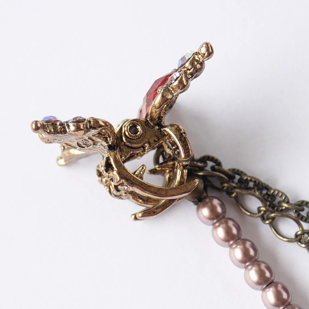 フラワー コサージュ 蝶 ミニクリップ ヘッドアクセサリー