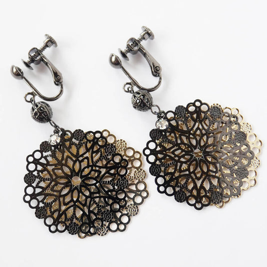 ゴシック調 アラベスク イヤリング