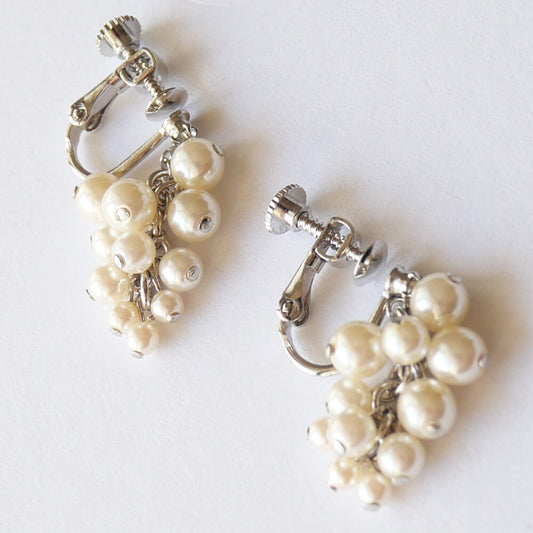 パール 葡萄 イヤリング