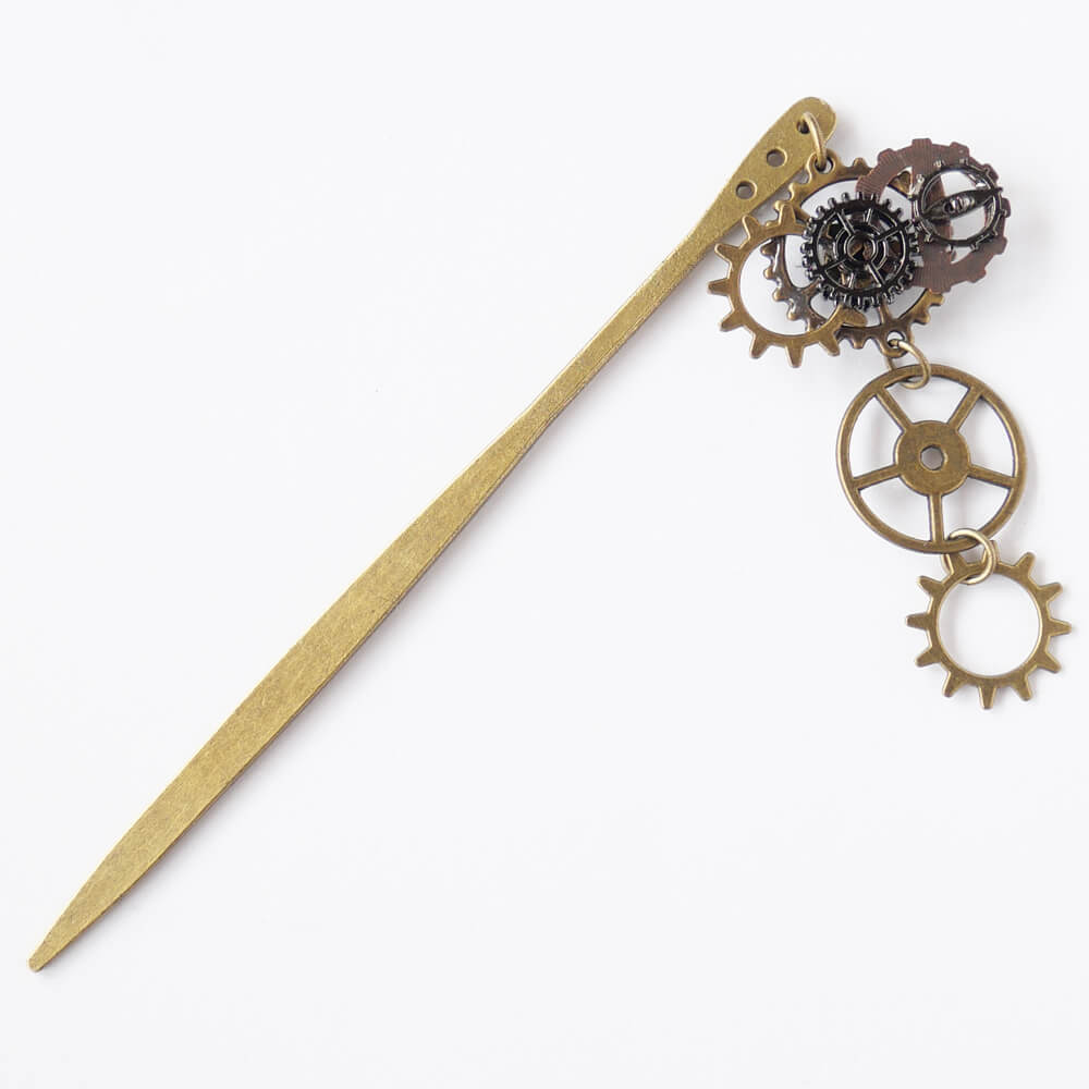 スチームパンク 歯車 かんざし 簪 ヘアーアクセサリー