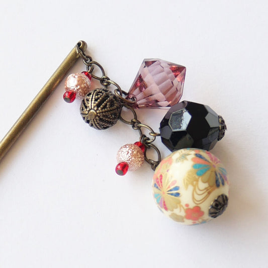 【和柄簪】和玉 和風かんざし