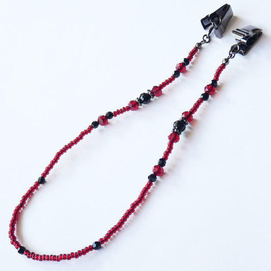 Red × Black Gothic Lolita-Style Hat Clip