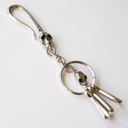 髑髏 スカル メタル フック キーホルダー メンズ