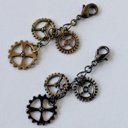 マスクチャーム スチームパンク 歯車 ロング チェーン レディース ギア steampunk