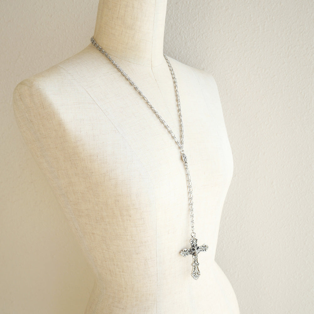 クロス ロザリオ ネックレス 十字架 メンズ ゴスロリ アクセサリー