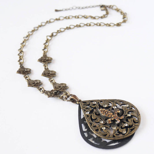 アンティーク 薔薇 百合の紋章 ネックレス