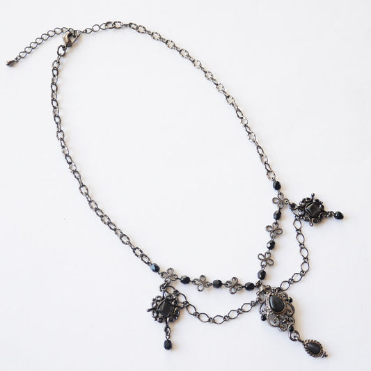 ゴスロリ ガンメタ ショート ネックレス