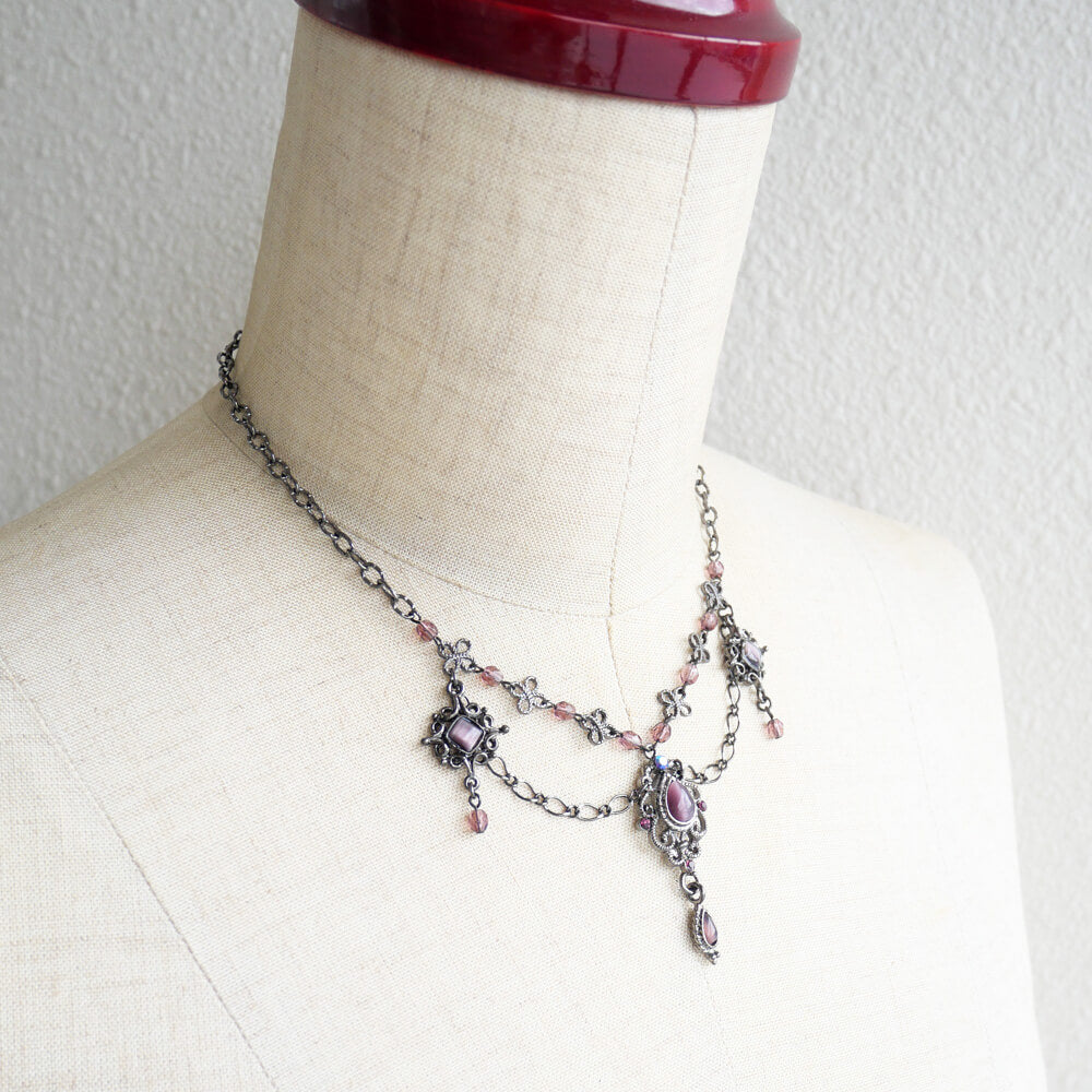 パープル ゴスロリ エレガンス ネックレス