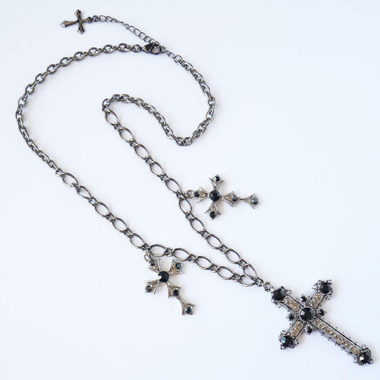 ネックレス クロス ゴシック ショート 十字架 ゴスロリ