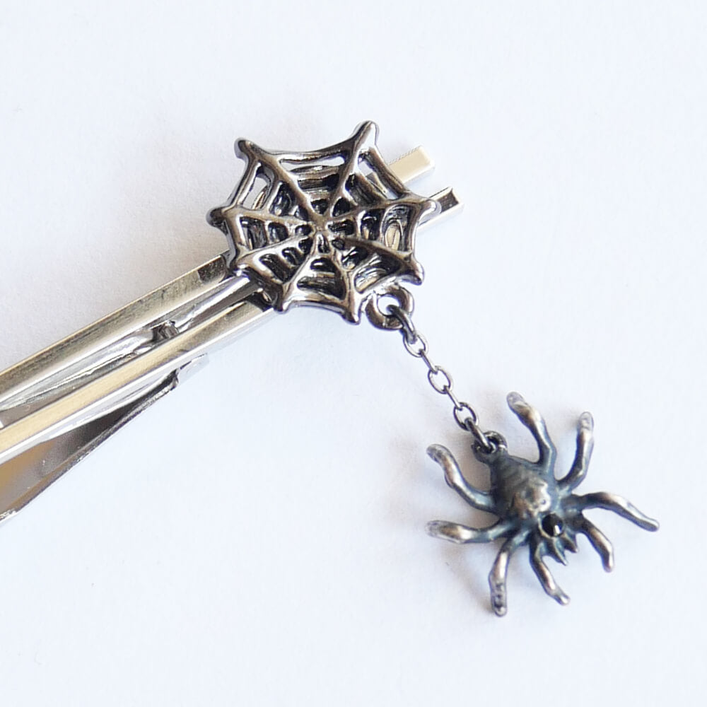 Halloween 蜘蛛の巣 スパイダー ネクタイ ピン ハロウィン