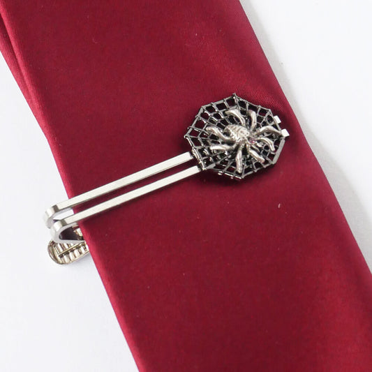 Halloween 蜘蛛の巣 スパイダー ネクタイ ピン ハロウィン メンズ