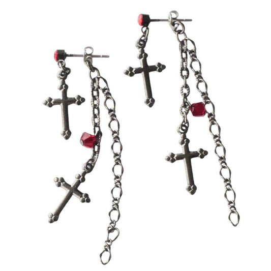 レッドストーン ミニ クロス ピアス ゴスロリ 十字架