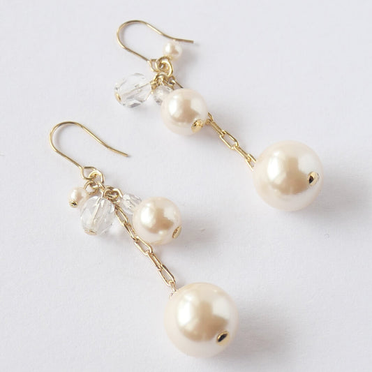 パール チェコビーズ ピアス