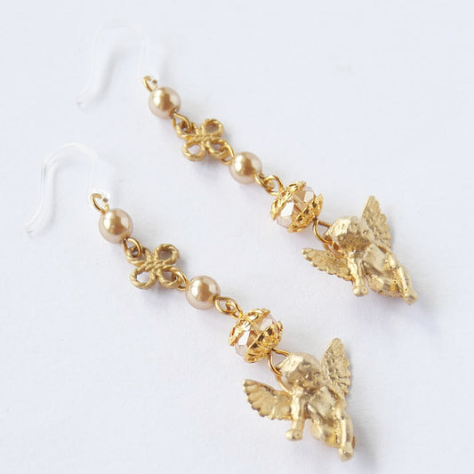 【樹脂ポスト】天使 エンジェル ゴールド ピアス