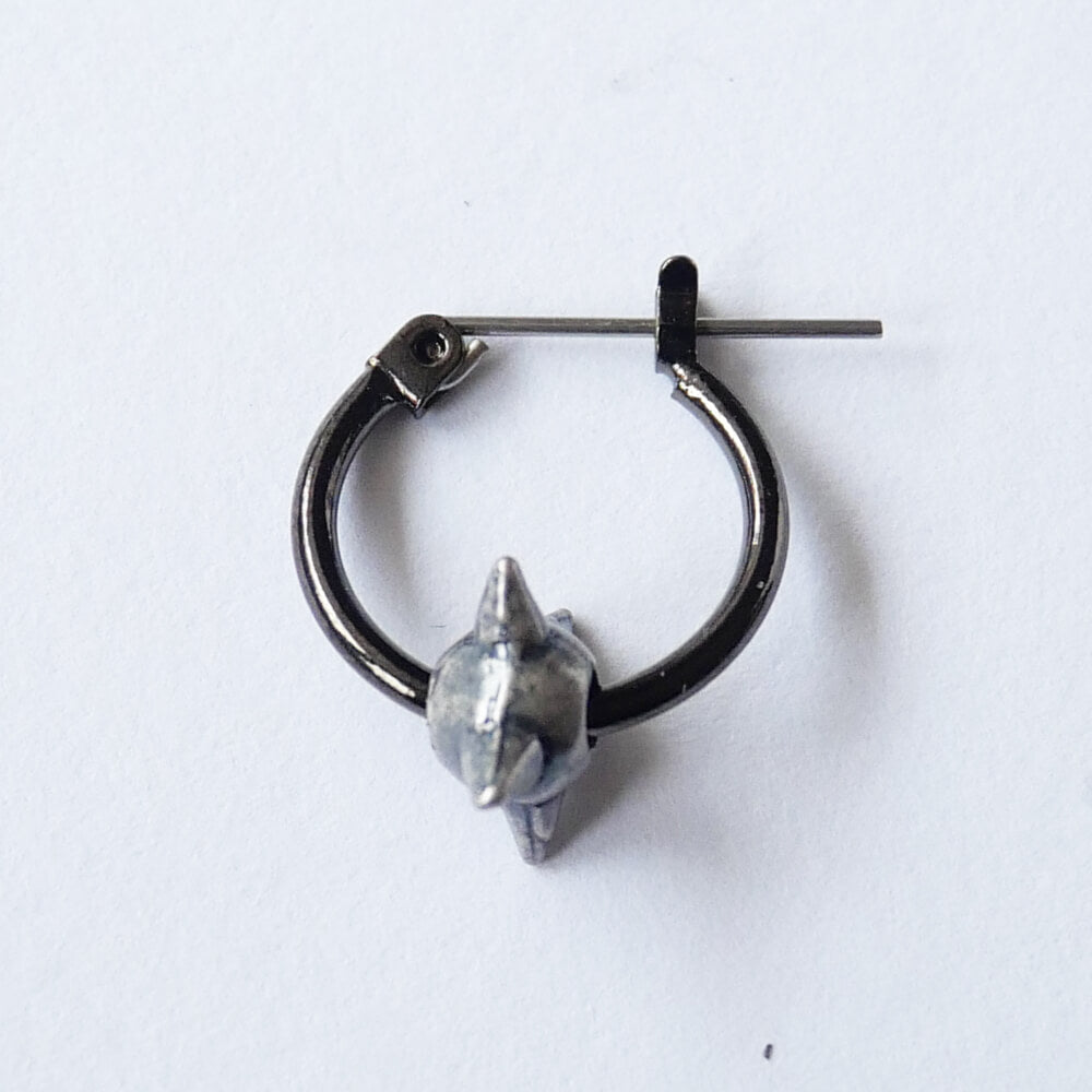 髑髏 スカル スタッズ フープ リング ピアス