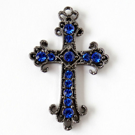 十字架ストーン入り 1ペア 4カラー parts