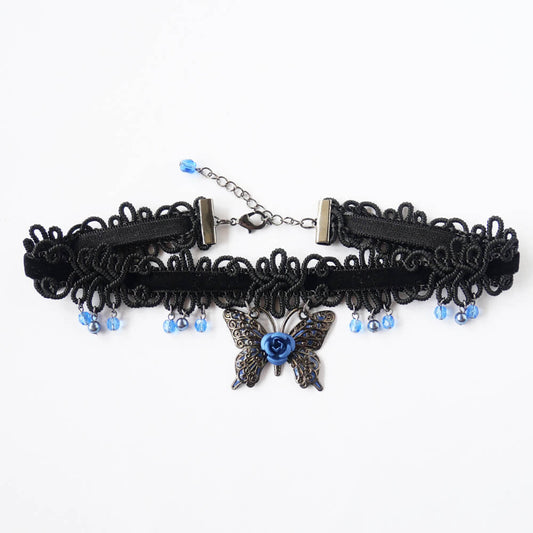 薔薇 蝶 ベルベット ブレード チョーカー tearsheaven