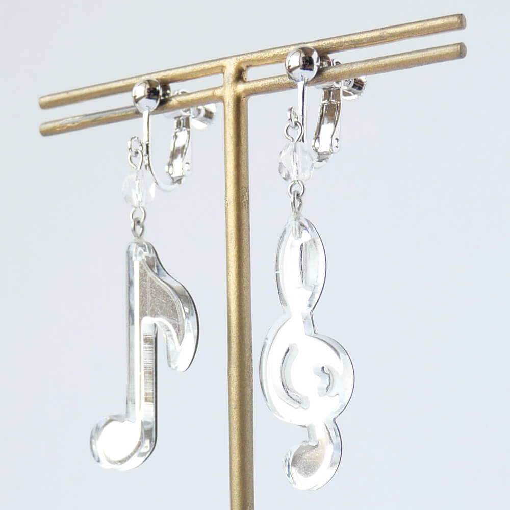 ト音記号&音符メロディーイヤリング