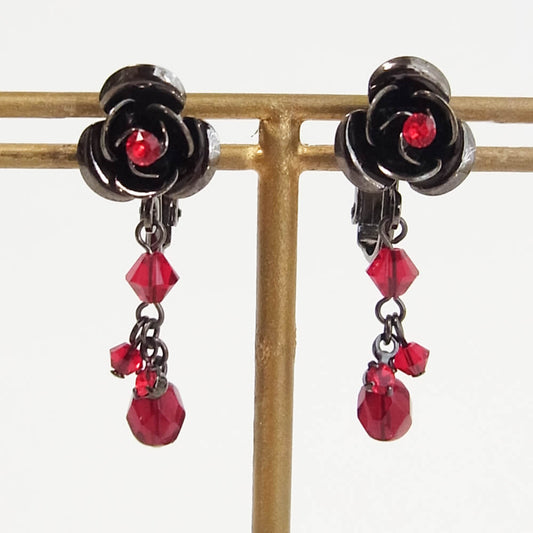 薔薇 ローズ ミニ イヤリング