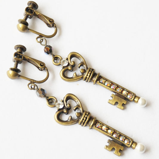 イヤリング 鍵 アンティーク ゴスロリ
