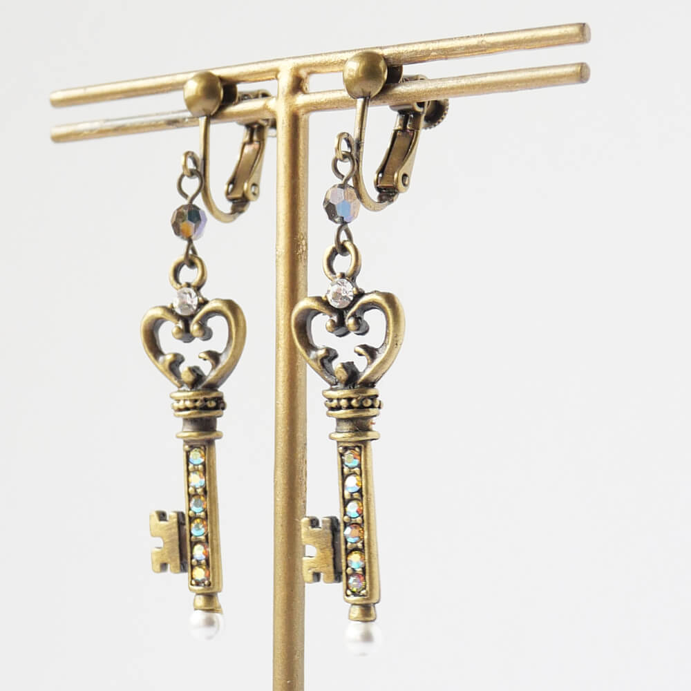 イヤリング 鍵 アンティーク ゴスロリ