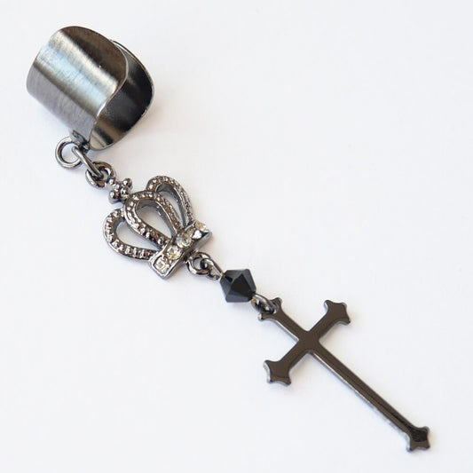 王冠 十字架 クラウン クロス イヤーカフ(片耳タイプ)