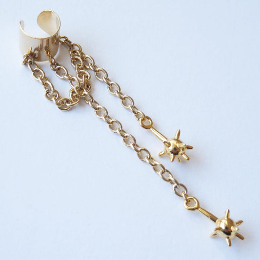 イヤーカフ ダブル スタッズ パンク ロック