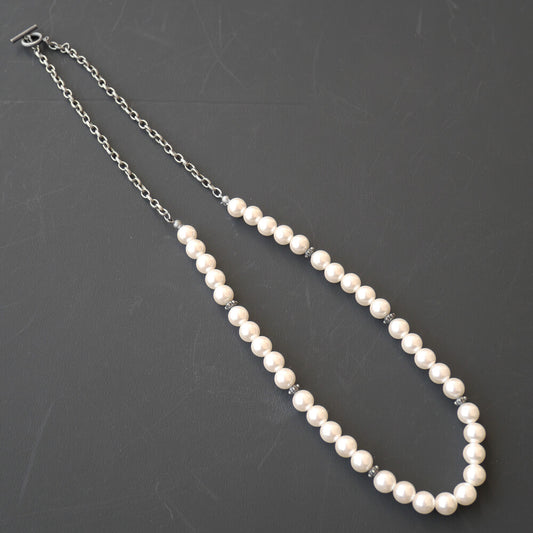 パール チェーン ネックレス パンク マンテル