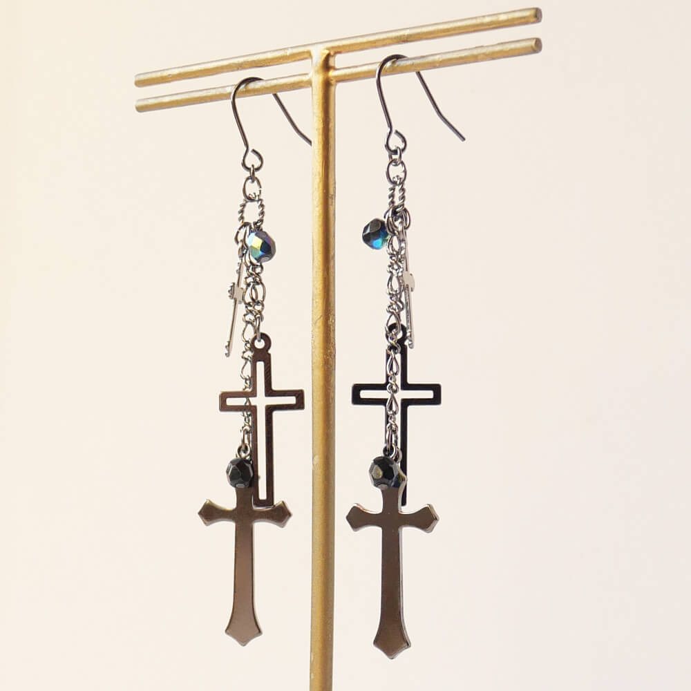 ゴスロリピアス クロス 十字架