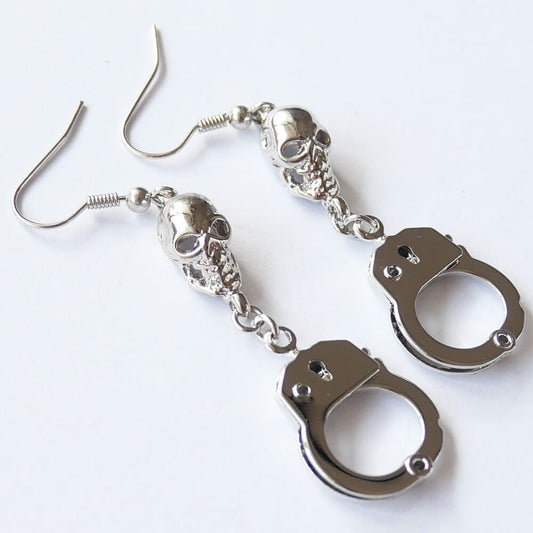 髑髏 手錠 パンク ピアス シルバーカラー