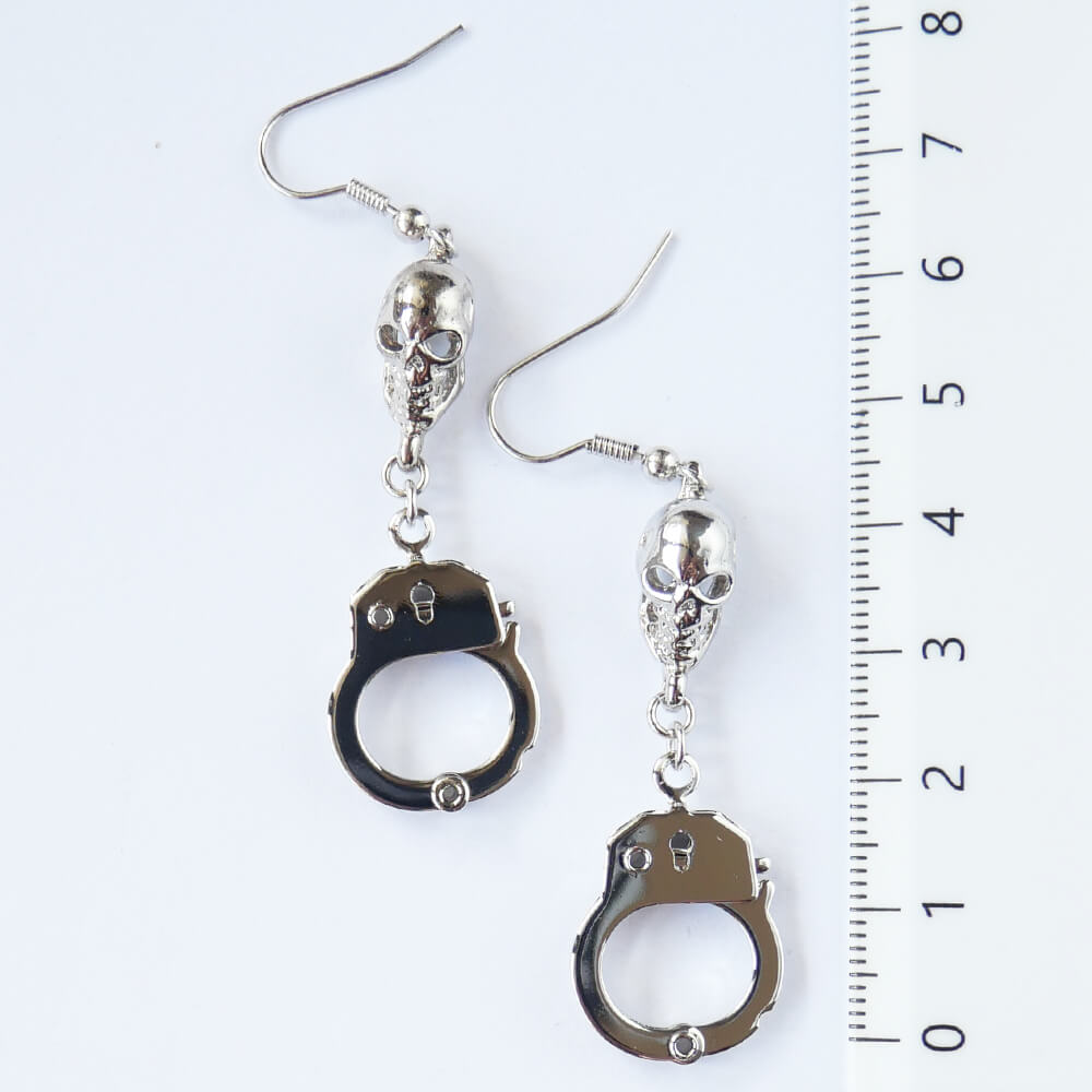 髑髏 手錠 パンク ピアス シルバーカラー