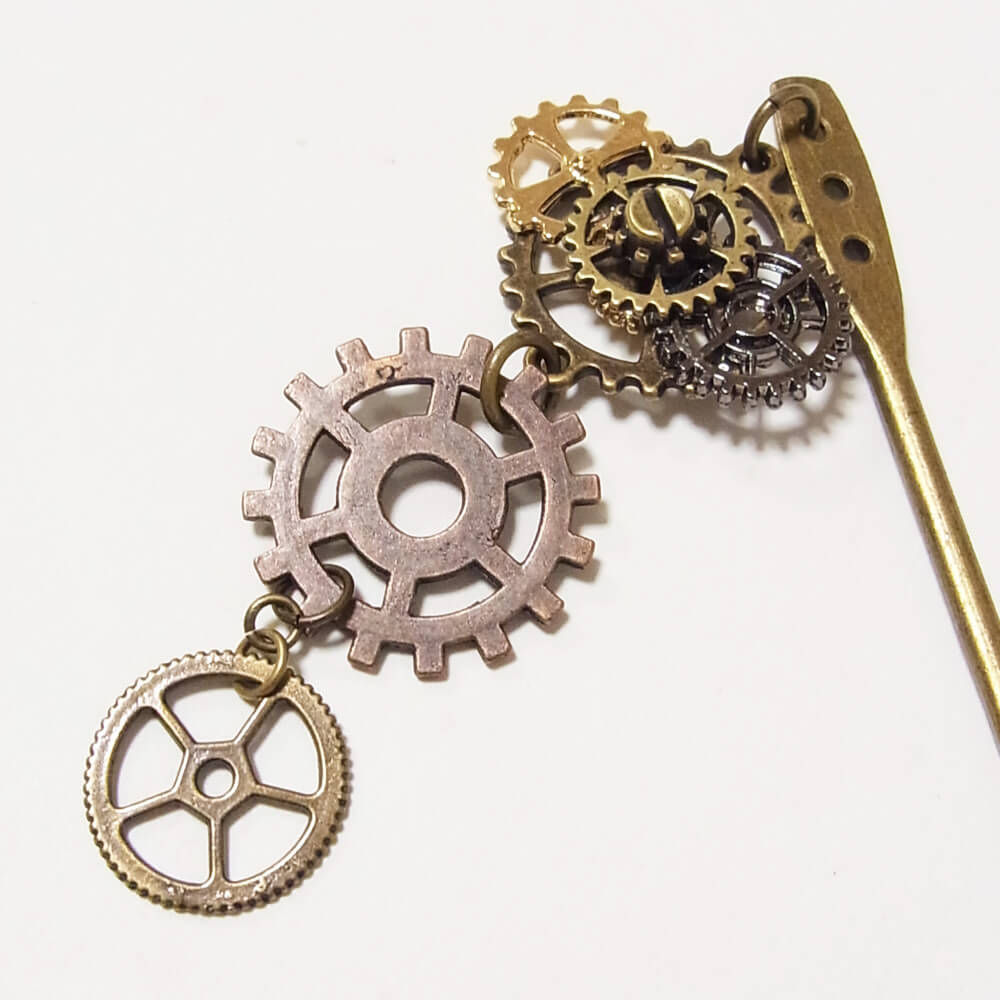 スチームパンク 歯車 かんざし 簪 ヘアーアクセサリー