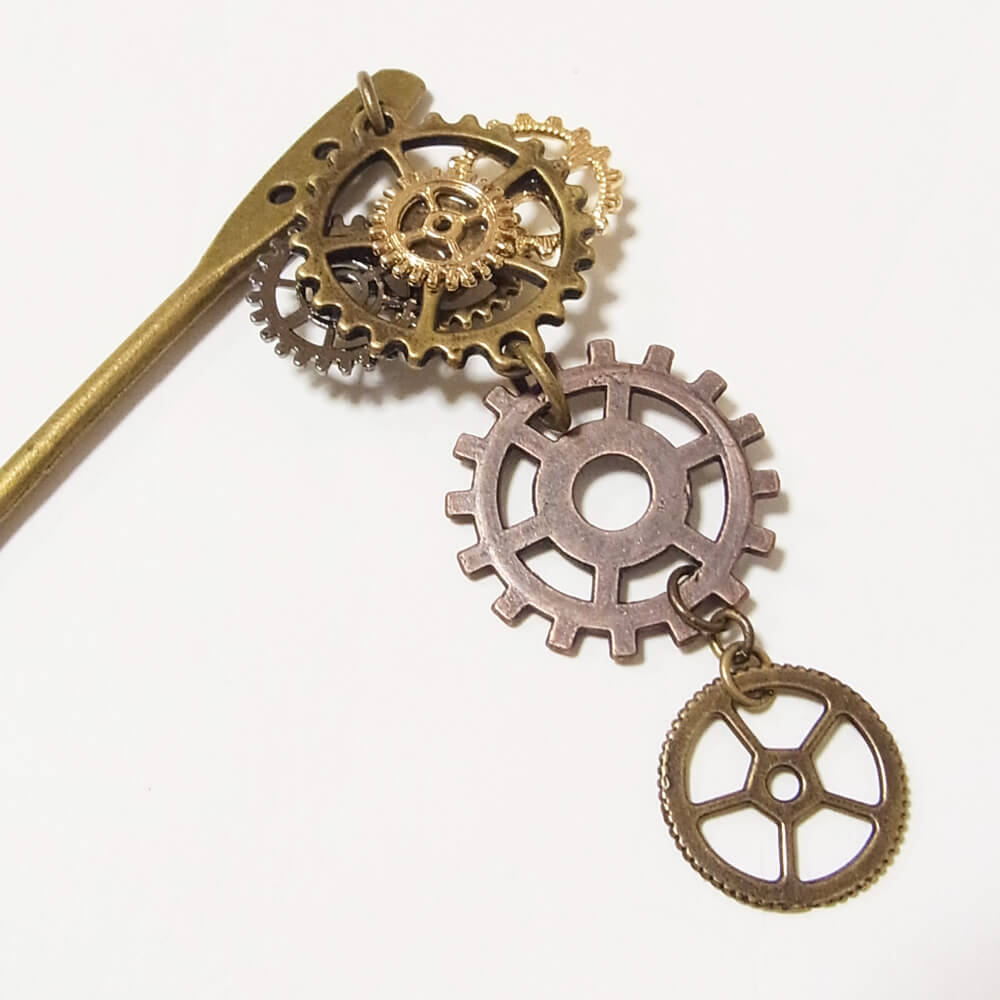 スチームパンク 歯車 かんざし 簪 ヘアーアクセサリー