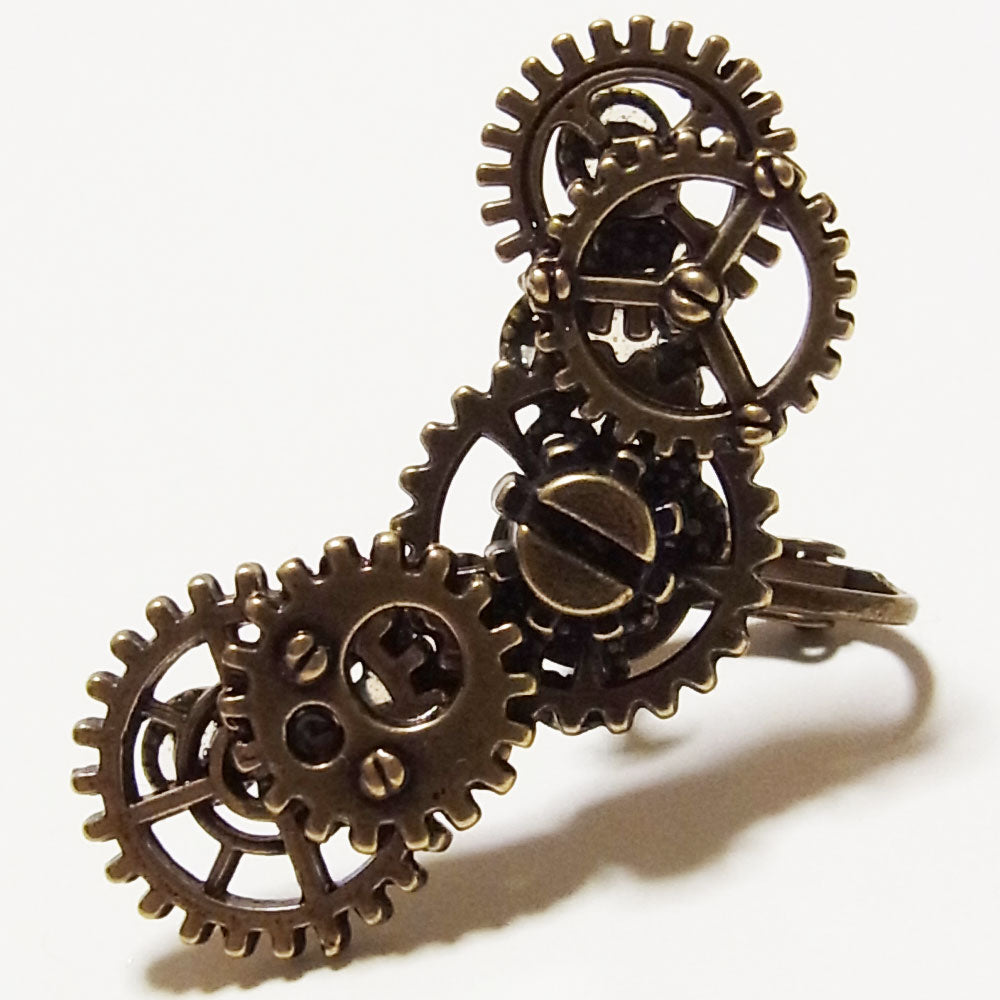 steampunk 歯車 ギア スチームパンク アンティーク イヤリング (片耳タイプ)