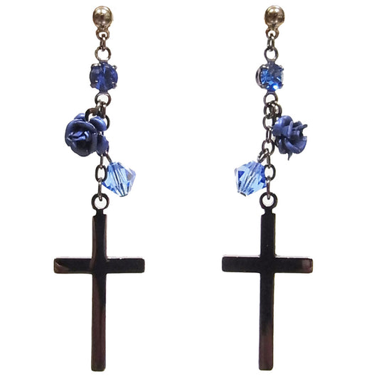 tearsheaven ティアーズヘブン 薔薇&十字架ピアス ローズ クロス