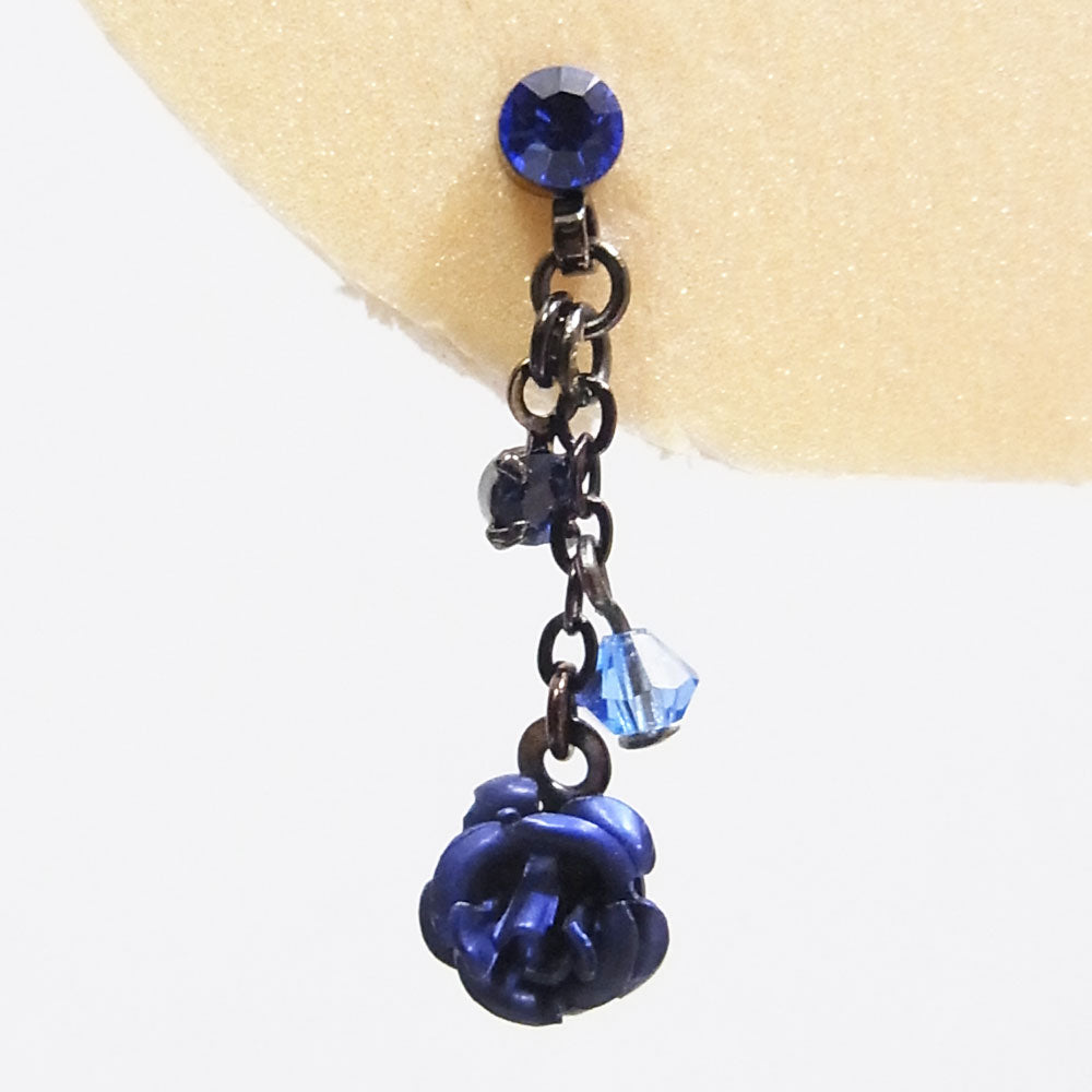 ピアス バラ ローズ 小さめ ゴスロリ 赤 黒 青 紫 薔薇