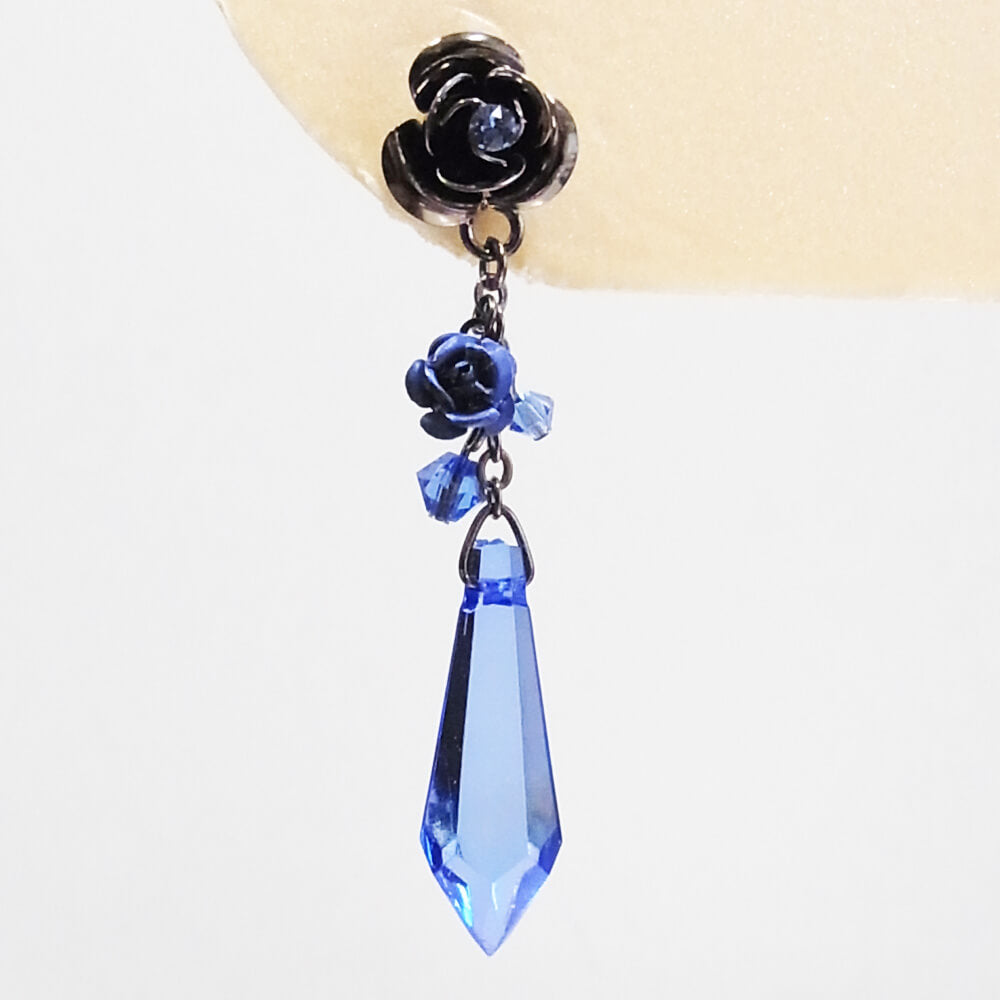 ピアス ゴスロリ ゴシック 薔薇 クリアー カラー カット ローズガーデン