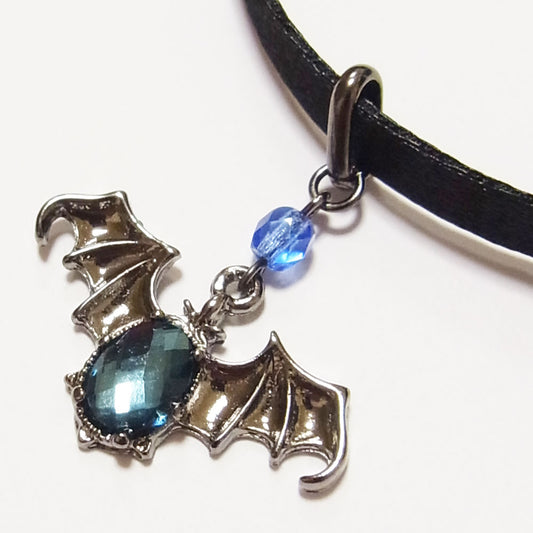 チョーカー ハロウィン コウモリ サテン スリム ゴスロリ ゴシックロリータ 蝙蝠