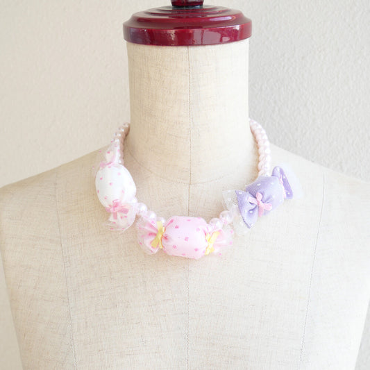 ネックレス 3パステルキャンディ ピンクパール
