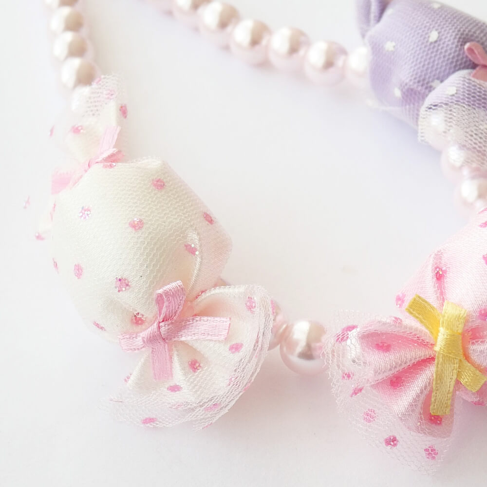 ネックレス 3パステルキャンディ ピンクパール