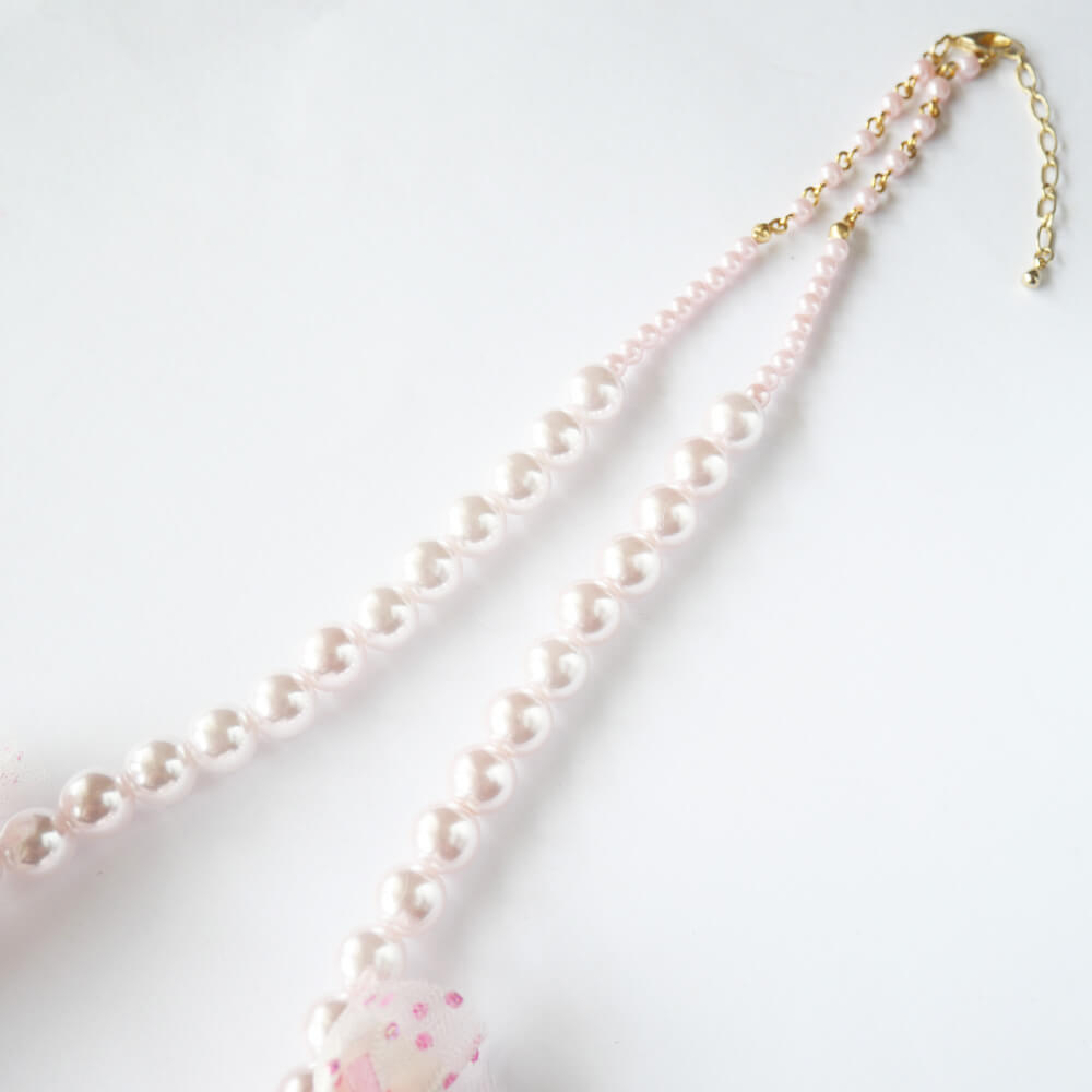 Necklace White Candy Pink Pearl Lolita 60cm