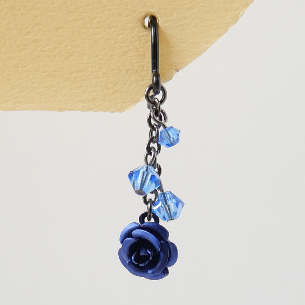 [Hypoallergenic] Gunmetal Mini Rose Stud Earrings