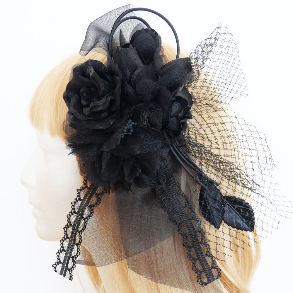 Moitie 黒薔薇コサージュ Moitie 黒薔薇コサージュ - ヘアアクセサリー