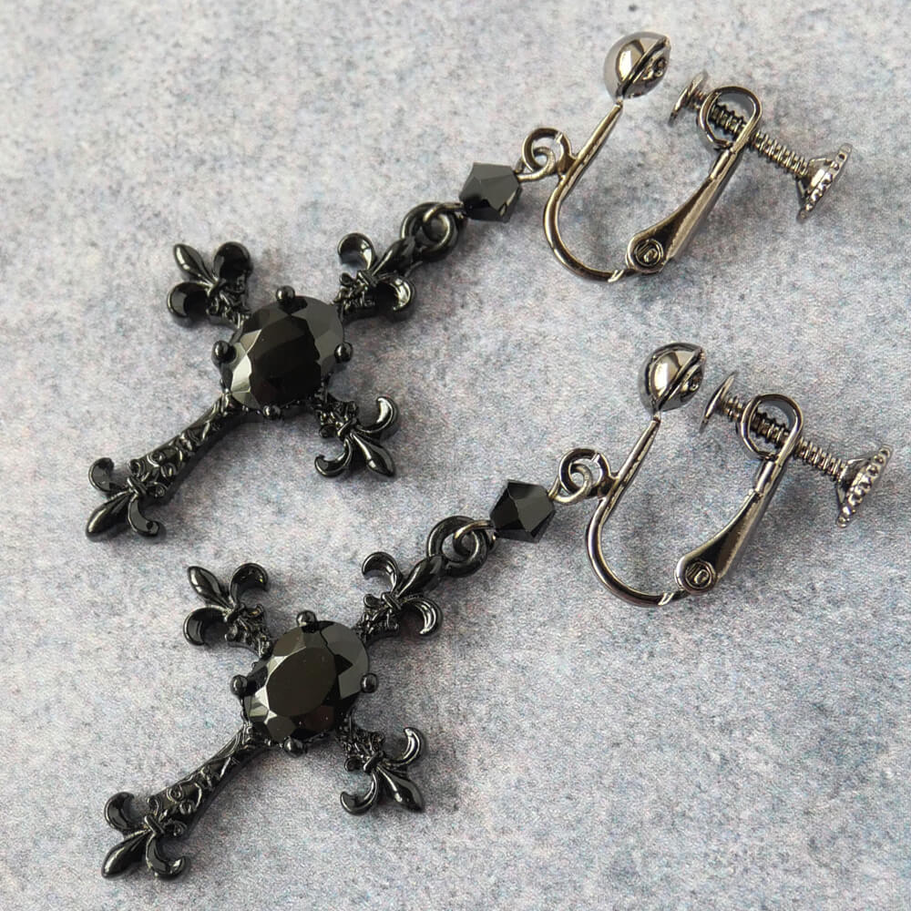 Crystal Cross Earrings